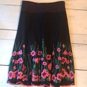 Basil & Maude Midi Embellished Skirt